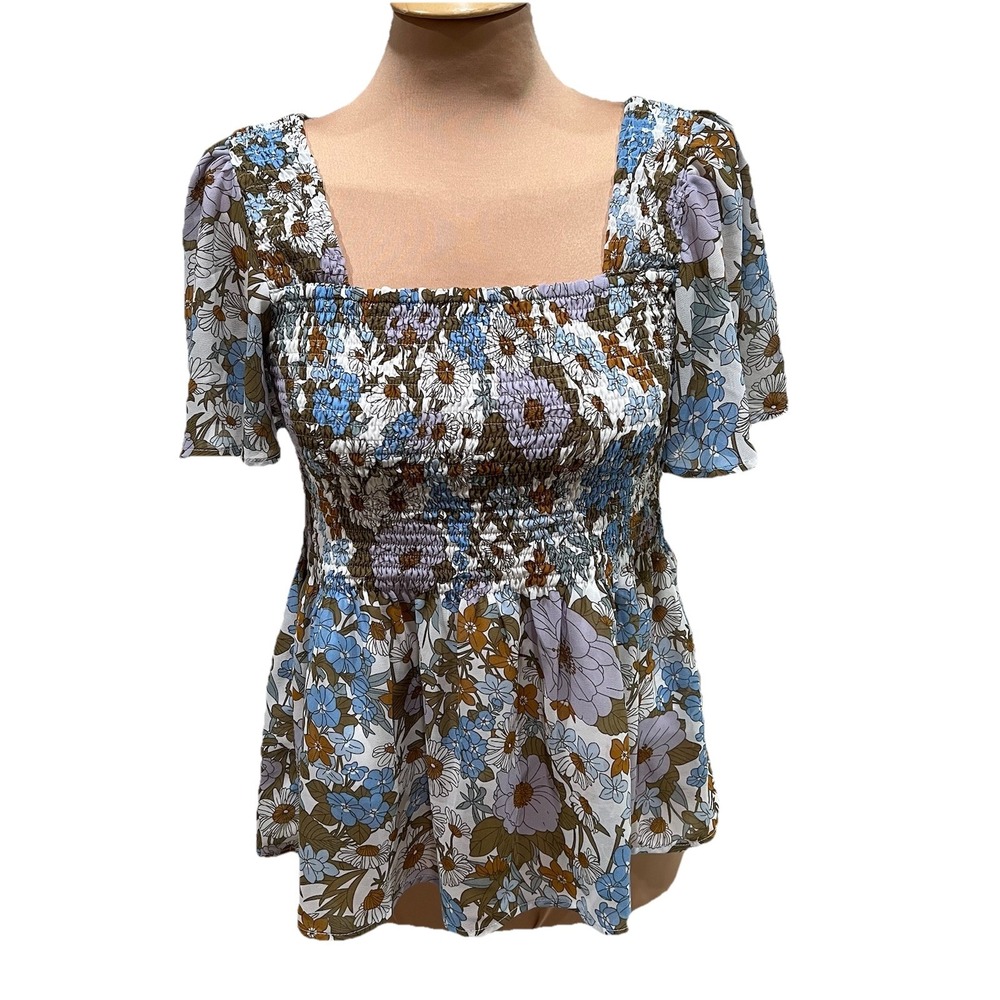 Floral Smocked Women's Top